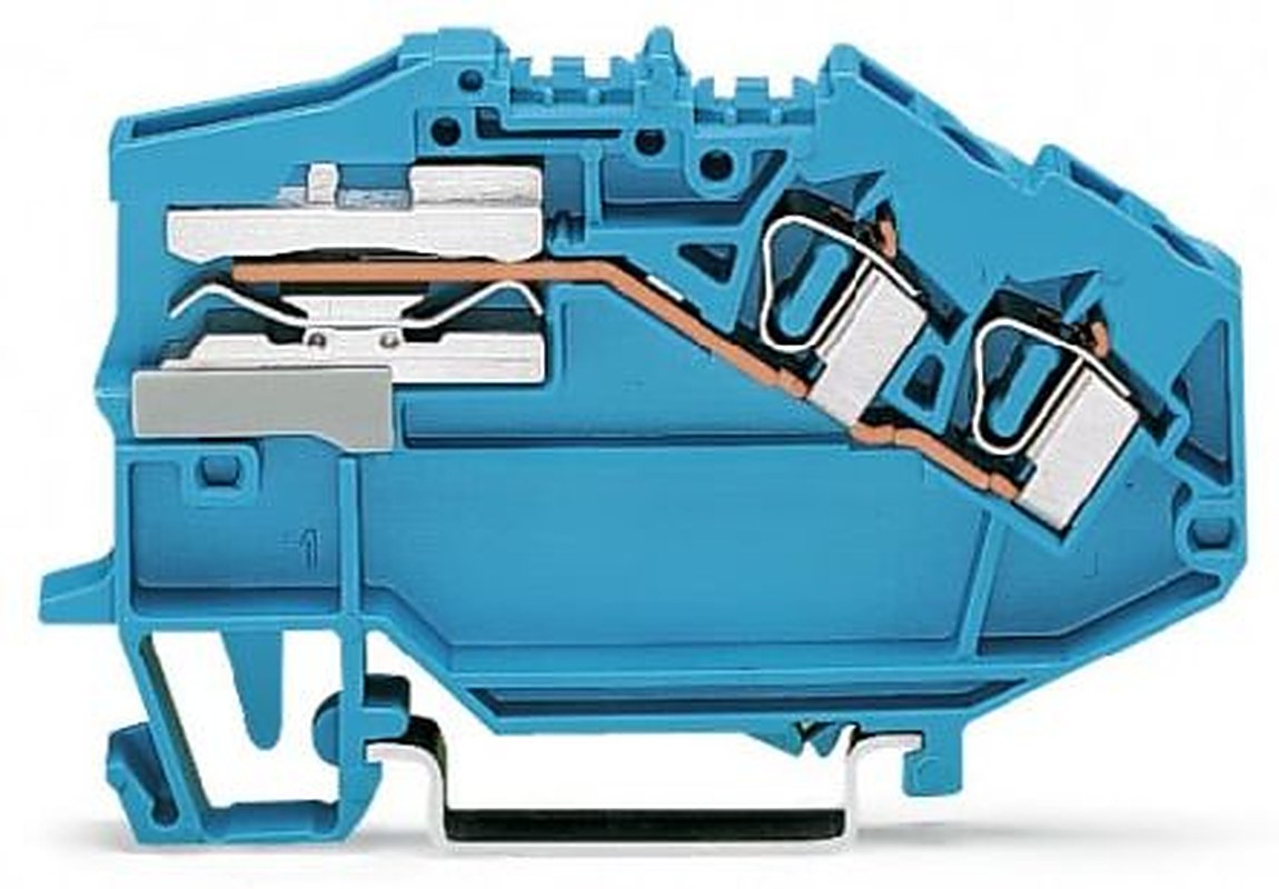 WAGO 781-643 781 Series Disconnect Terminal Block Blue, 4mm², 1-Level, Cage Clamp, CSA