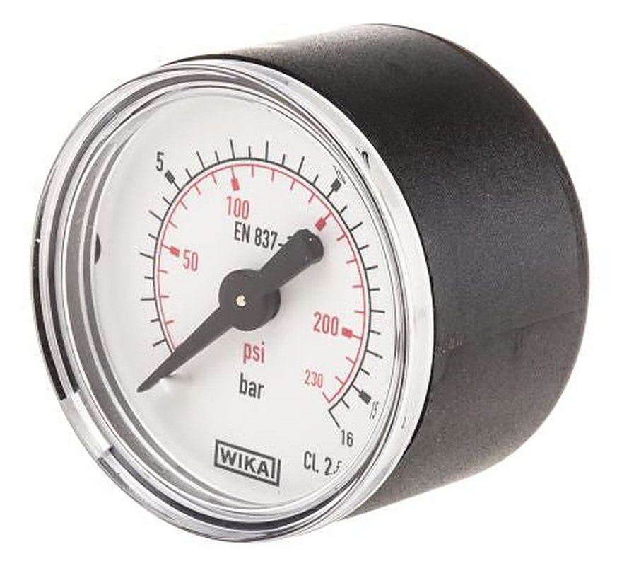 WIKA Type R Pressure Gauge, 40 mm, 16 bar, RSCAL