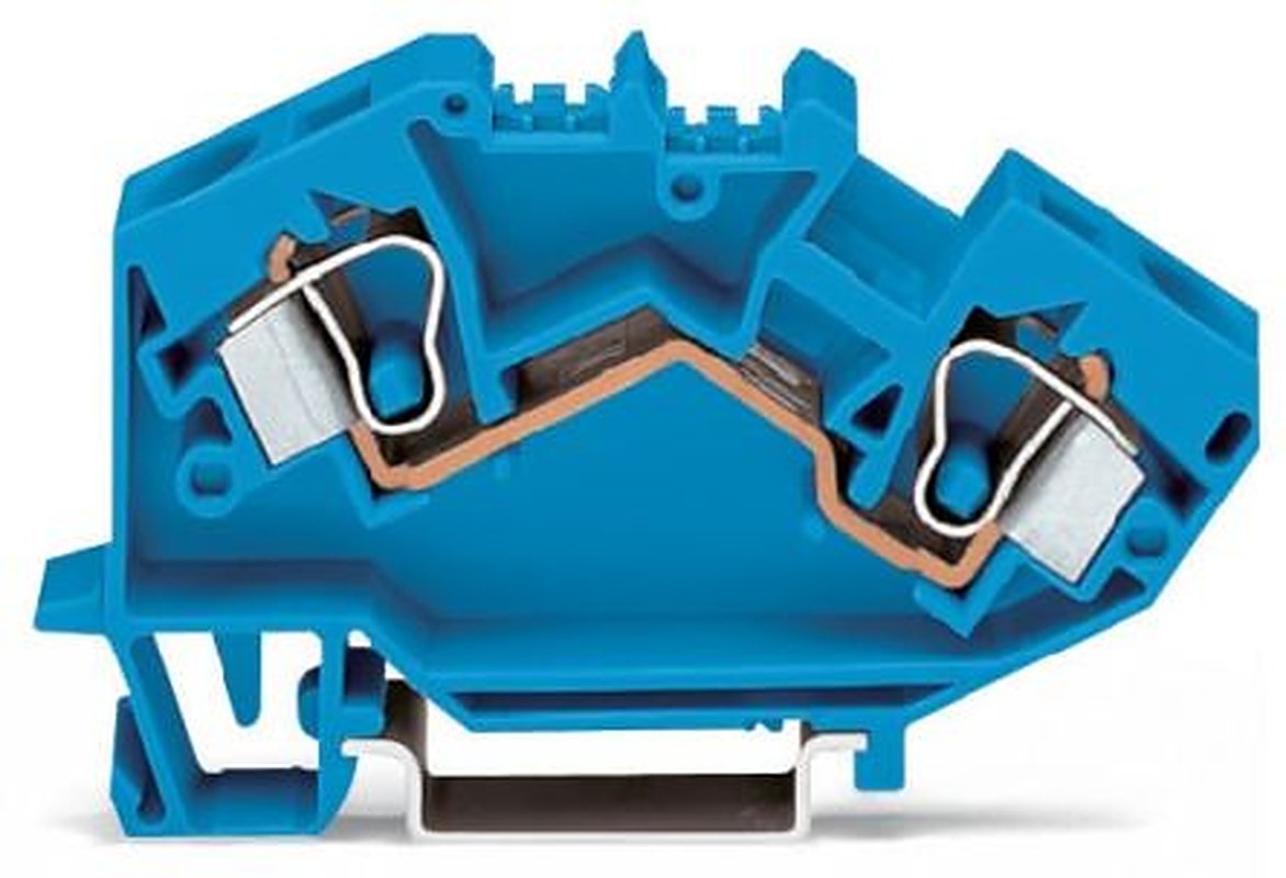 WAGO 784-604 784 Series Terminal Block Blue, 10mm², 1-Level, Cage Clamp, CSA