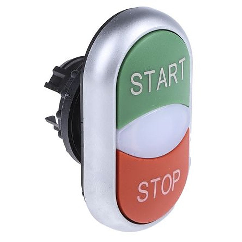 Eaton RMQ Titan M22 Series Green, Red Momentary Push Button Head, 22 mm Cutout, IP66