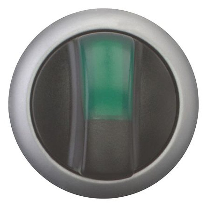 Eaton RMQ-Titan Series 3 Position Illuminated Selector Switch Head, 22 mm Cutout, Green Handle, IP66