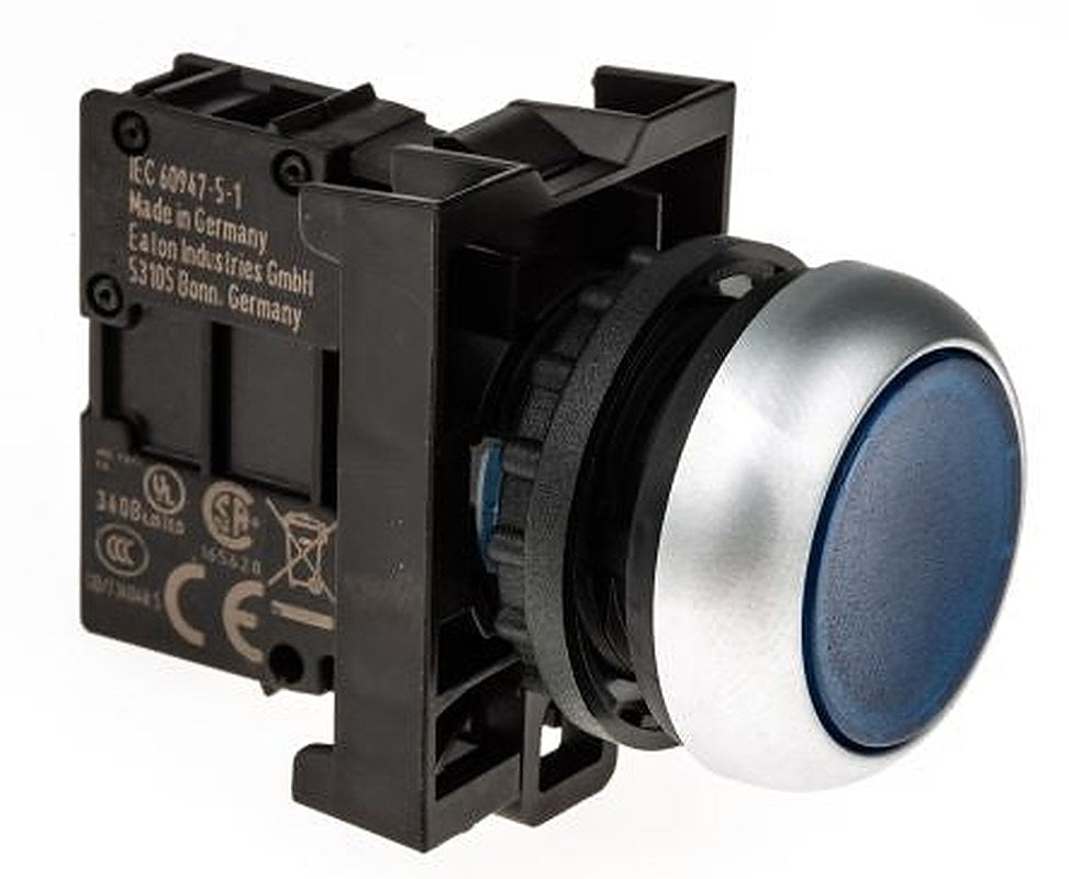 Eaton RMQ Titan M22 Series Blue Momentary Push Button Head, 22 mm Cutout, IP69K