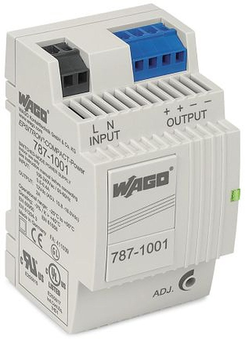 WAGO DIN Rail Power Supply 230V 12V dc, 2 A Output 24 W