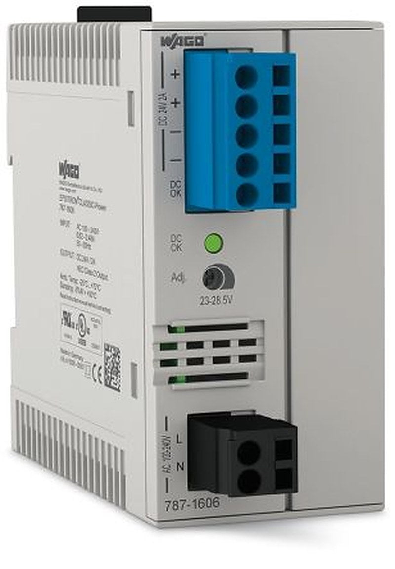 WAGO DIN Rail Power Supply 230V 24V dc, 2 A Output 48 W
