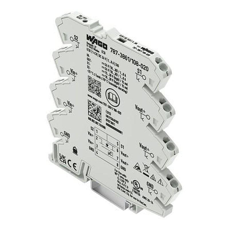 WAGO 1 to 8 A 857 Electronic Circuit Breaker 4A 24V, DIN Rail