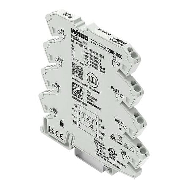 WAGO 857 Electronic Circuit Breaker 2A 24V, DIN Rail