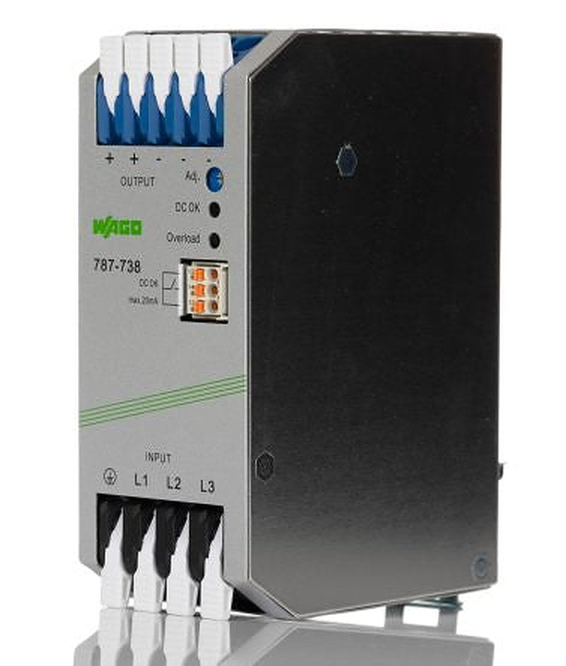 WAGO 787 Switched Mode DIN Rail Power Supply 400V ac/dc AC/DC Input 24V dc, 6.25 A Output DC 150 W