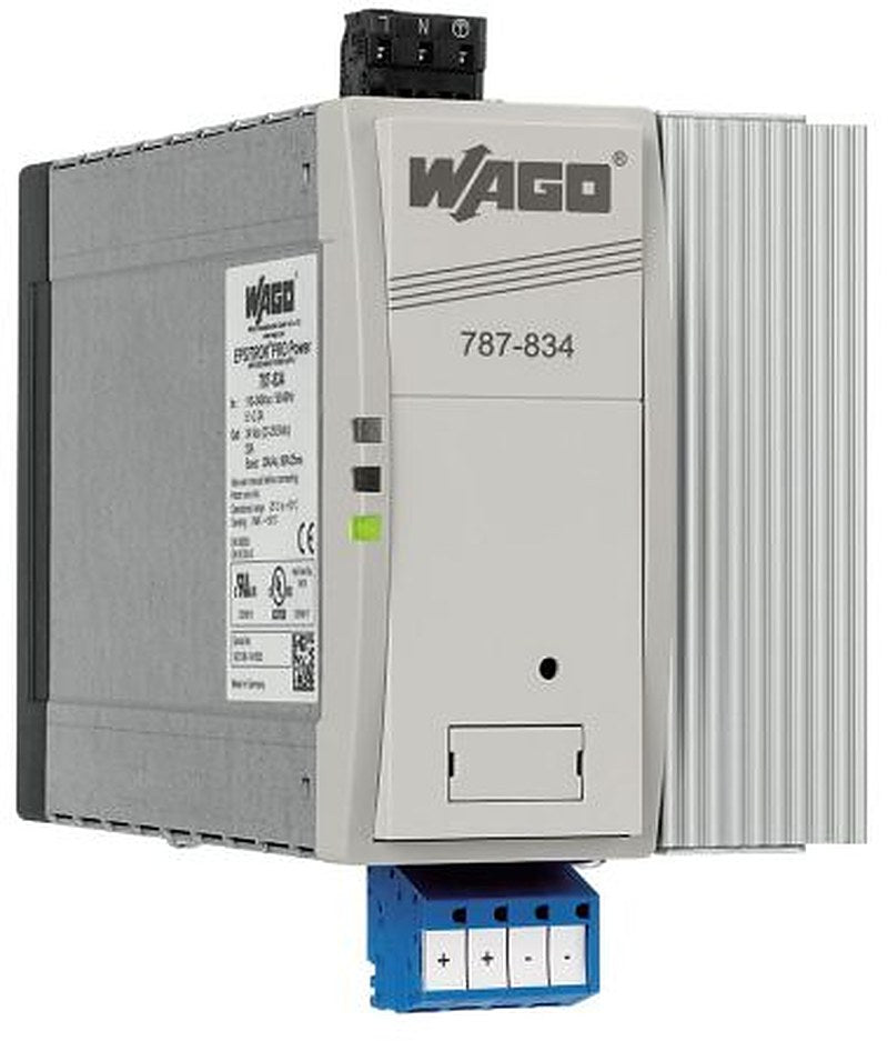 WAGO 787 Switched Mode Power Supply DIN Rail Power Supply 264V ac AC Input 24V dc, 20 A Output DC 480 W
