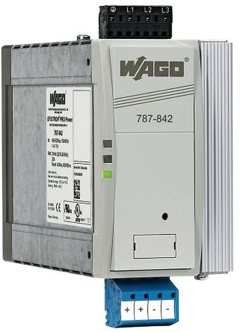 WAGO 787 Switched Mode Power Supply DIN Rail Power Supply 550V ac AC Input 24V dc, 20 A Output DC 480 W