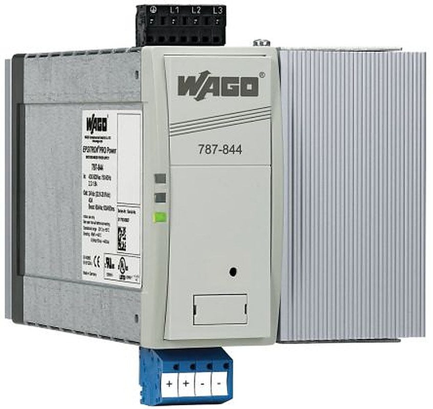 WAGO 787 Switched Mode Power Supply DIN Rail Power Supply 550V ac AC Input 24V dc, 40 A Output DC 960 W