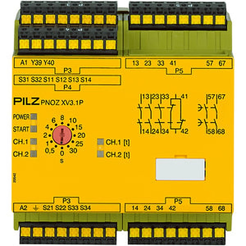 Pilz 787530 - PNOZ XV3.1P C 30/24-240VACDC 3no 1nc 2no