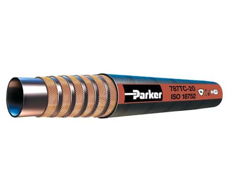 Parker 40000mm Synthetic Rubber Hydraulic Hose Assembly, 35 Mpa Max Pressure