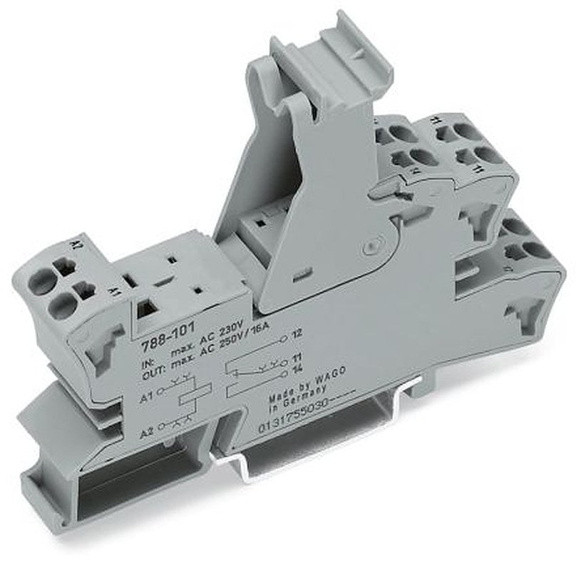 WAGO 788 1 Way 300V DIN Rail Relay Socket, for use with Basic Relays