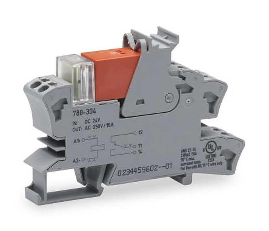 WAGO 788 Series Interface Relay, DIN Rail, 24V dc Coil, SPDT, 19.1mA