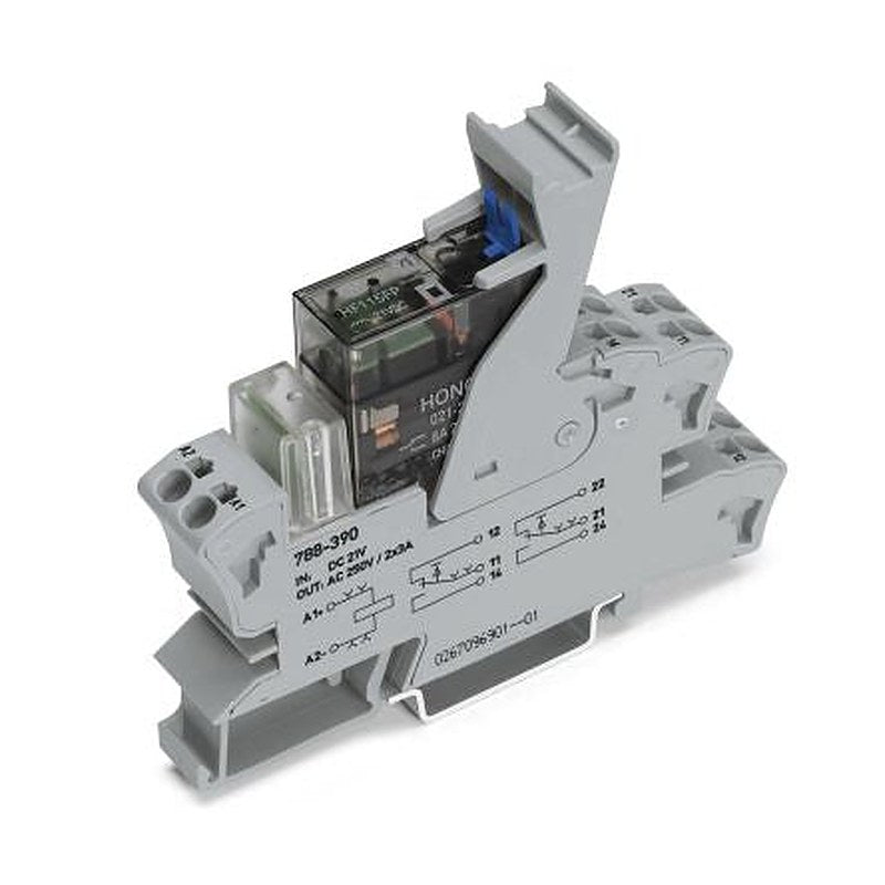 WAGO 788 Series Interface Relay, DIN Rail, 24V dc Coil, DPDT