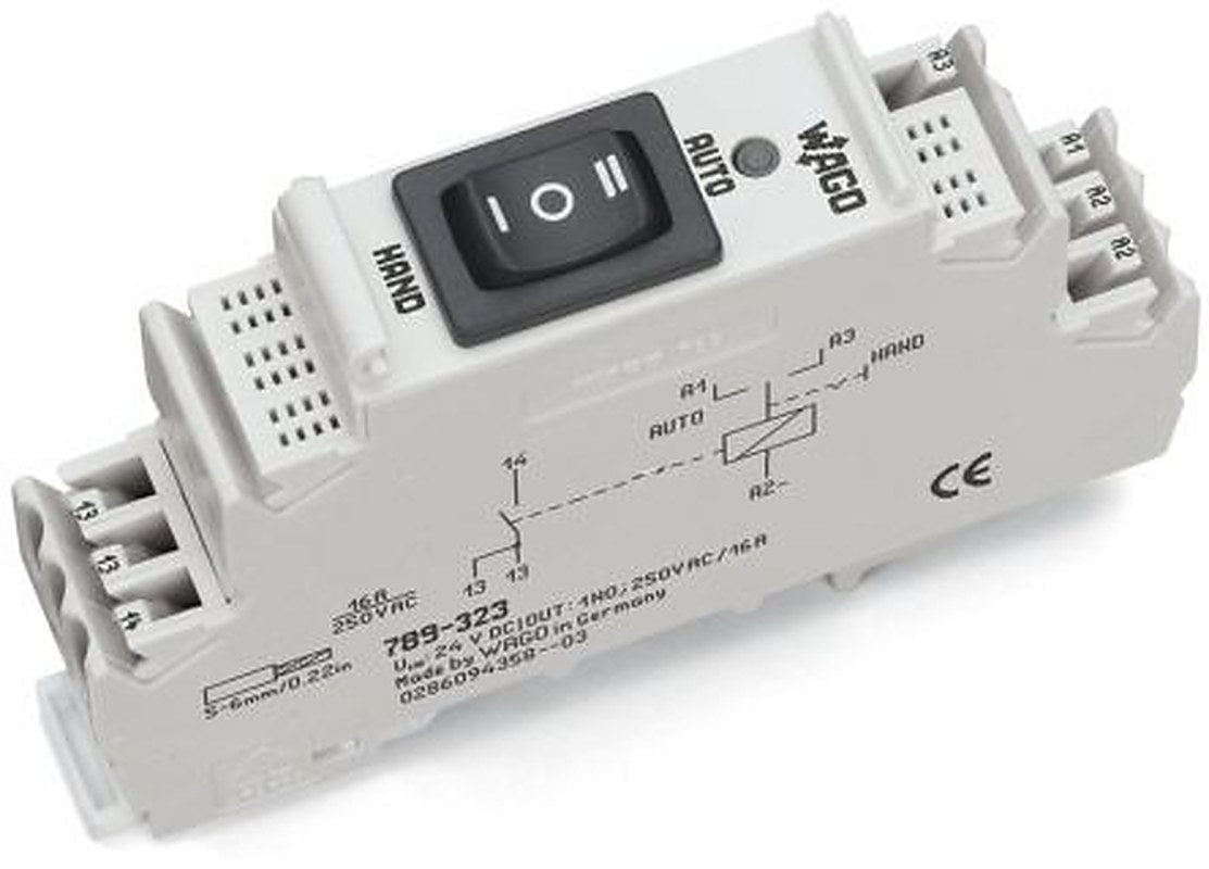 WAGO 789 Series Relay Module, DIN Rail, 24V dc Coil, 19mA