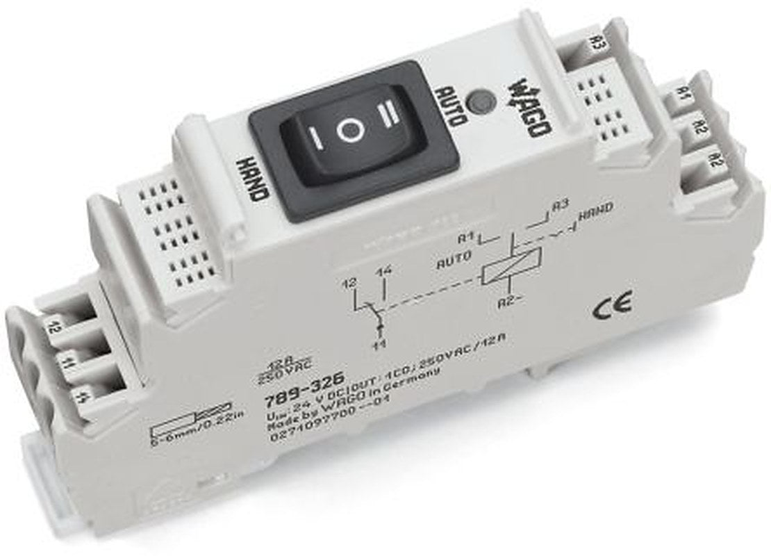 WAGO 789 Series Relay Module, DIN Rail, 24V dc Coil, SPDT, 19mA