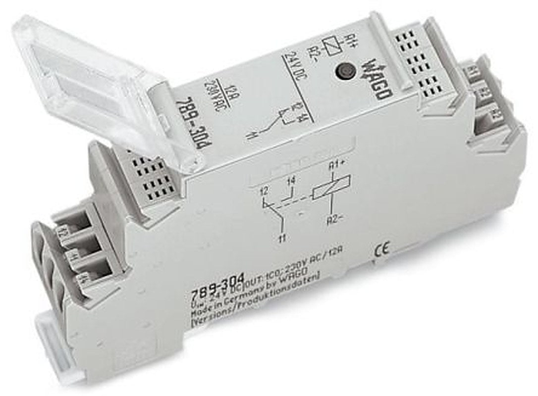 WAGO 789 Series Relay Module, DIN Rail, 230V ac Coil, SPDT, 5mA