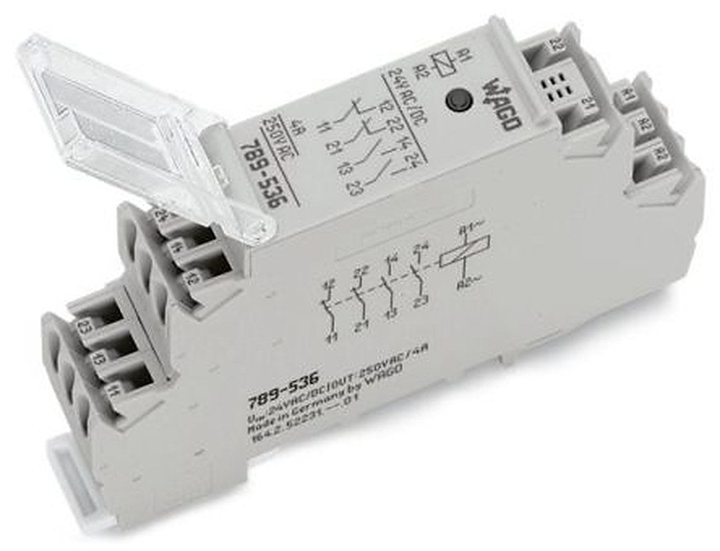 WAGO 789 Series Relay Module, DIN Rail, 24V ac/dc Coil, 12mA