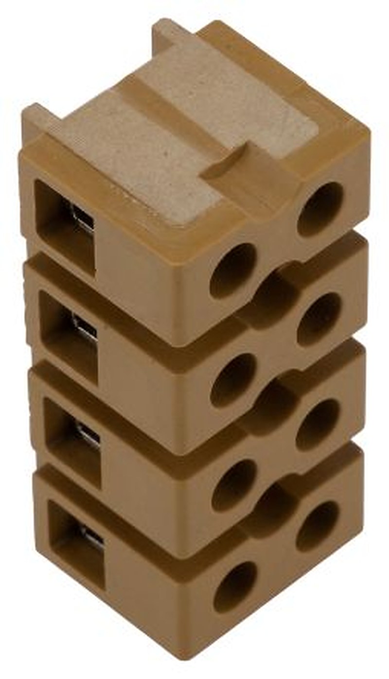 Weidmüller SAK Series Non-Fused Terminal Block, 4-Way, 10AWG, 22 AWG Wire, 41A Screw