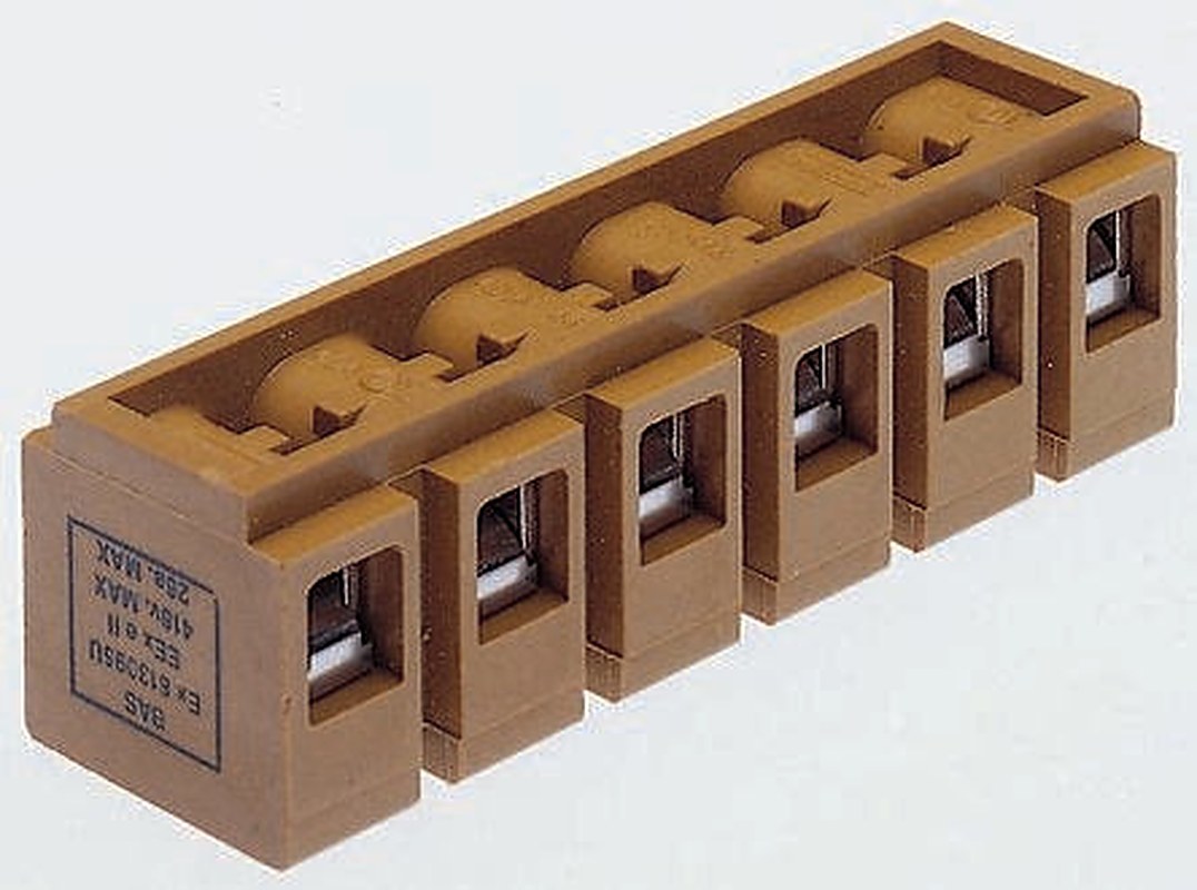 Weidmüller SAK Series Non-Fused Terminal Block, 6-Way, 10AWG, 22 AWG Wire, 41A Screw