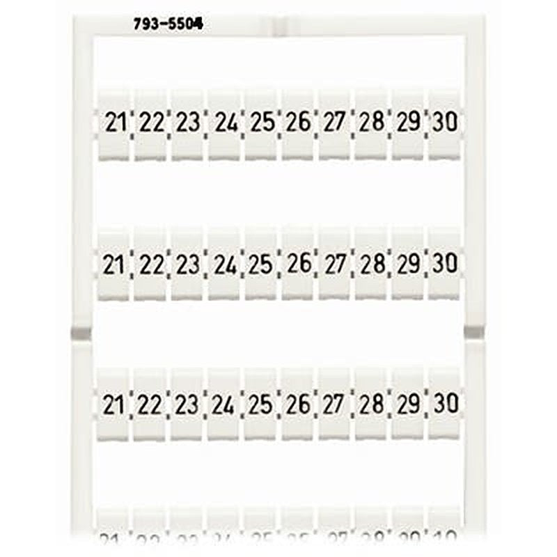 WAGO 21 - 30 Marking Card