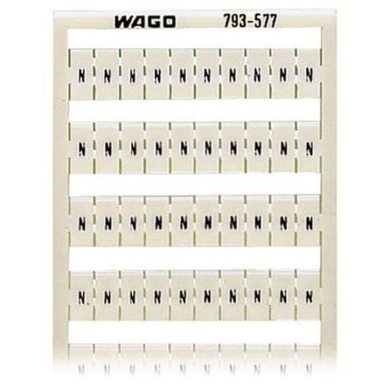 WAGO N (100x) Marker Card for use with Terminal Block