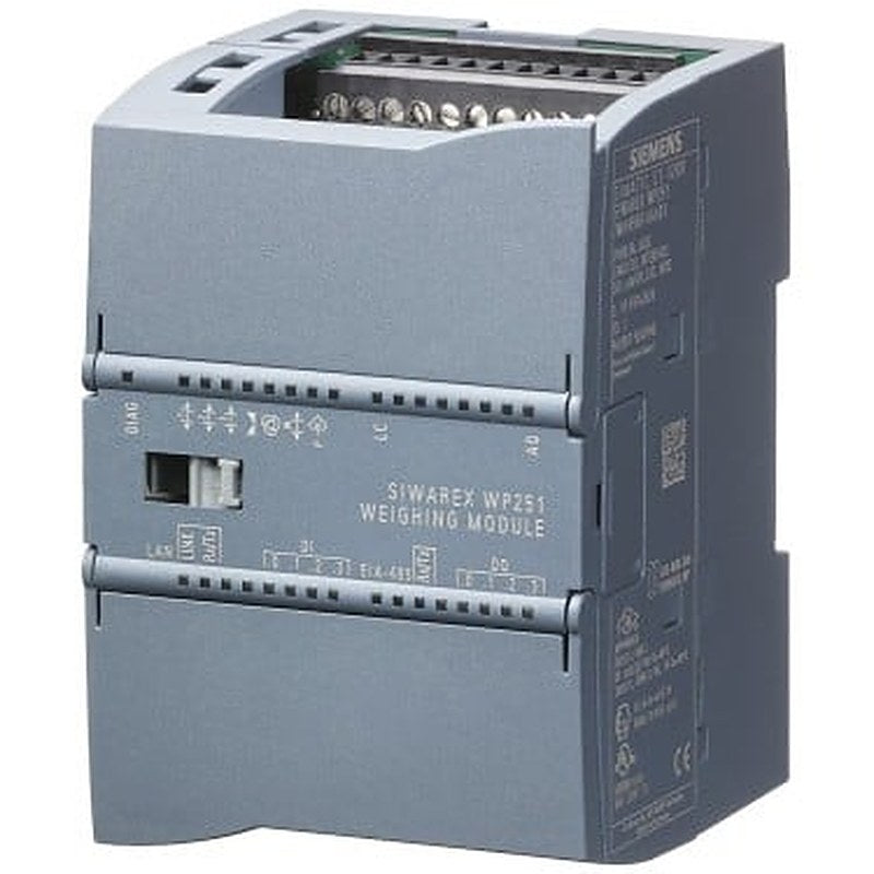 SIWAREX WP251 calibratable weighing electronic for batching and filling process (1 channel) for strain gauge load cells / full bridges (1-4 mV/V) for SIMATIC S7-1200 or stand alone, RS485 and Ethernet-Interface, onboard I/O: 4 DI / 4 DO, 1 AO (0/4...20mA), attention: for calibratable applications please follow the local laws applying in the country of verification!