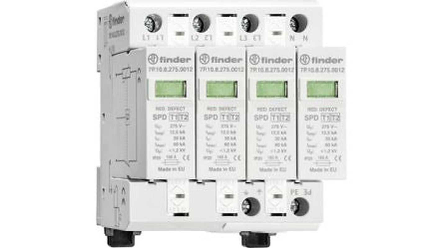 Finder, 7P Surge Protection Device 275V Maximum Voltage Rating 60 kA Maximum Surge Current Surge Protection
