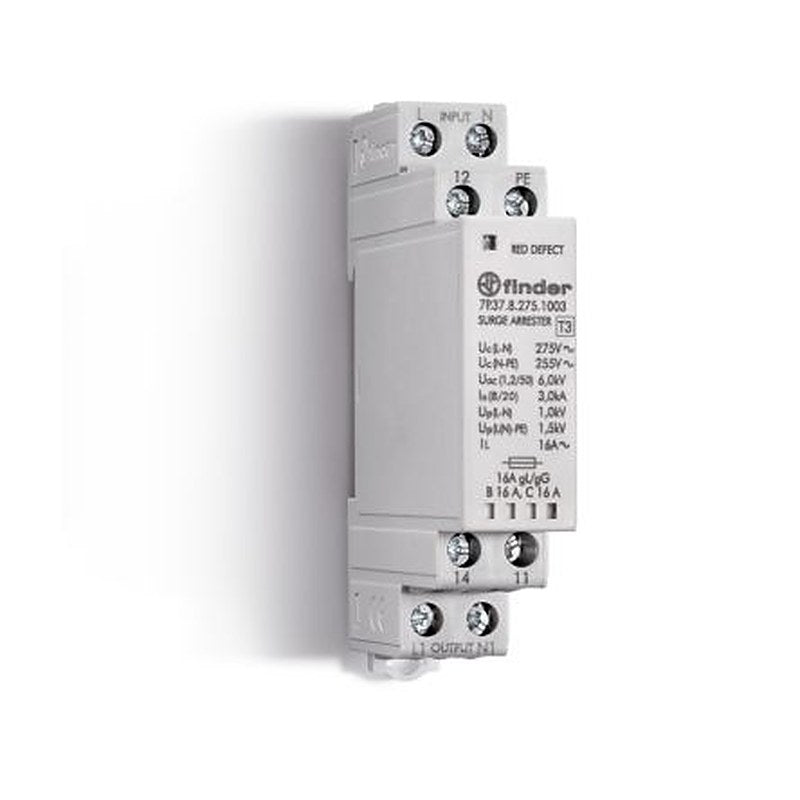 Finder 1 Phase Surge Arrester, 40 kA, 1.5 kV, DIN Rail
