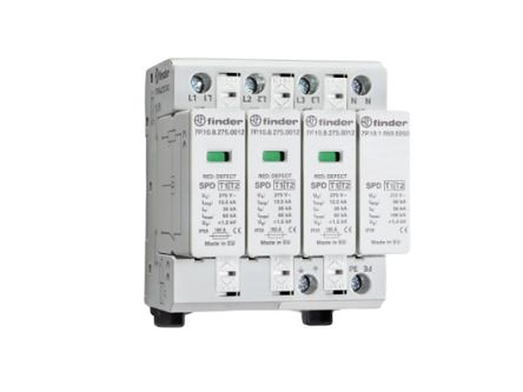 Finder 3 Phase Surge Protector, 60 kA, 1.5 kV, DIN Rail
