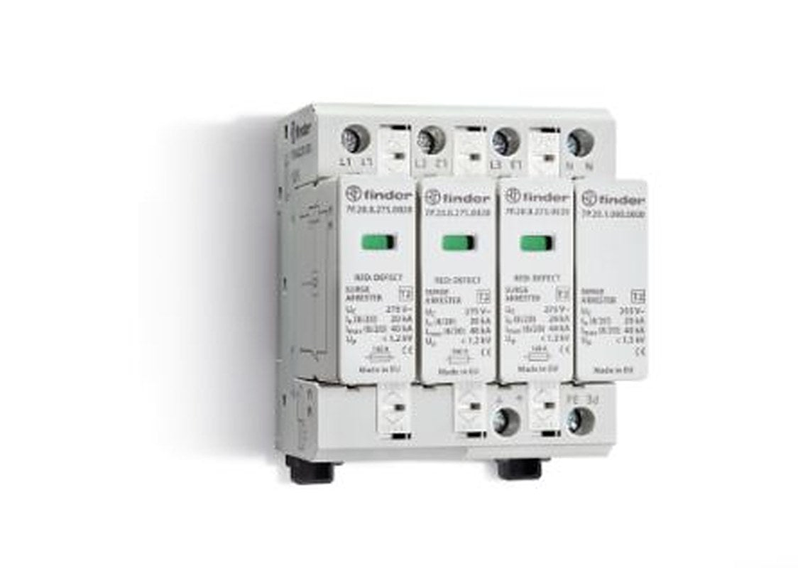 Finder 3 Phase Surge Protector, 40 kA, 275 V ac