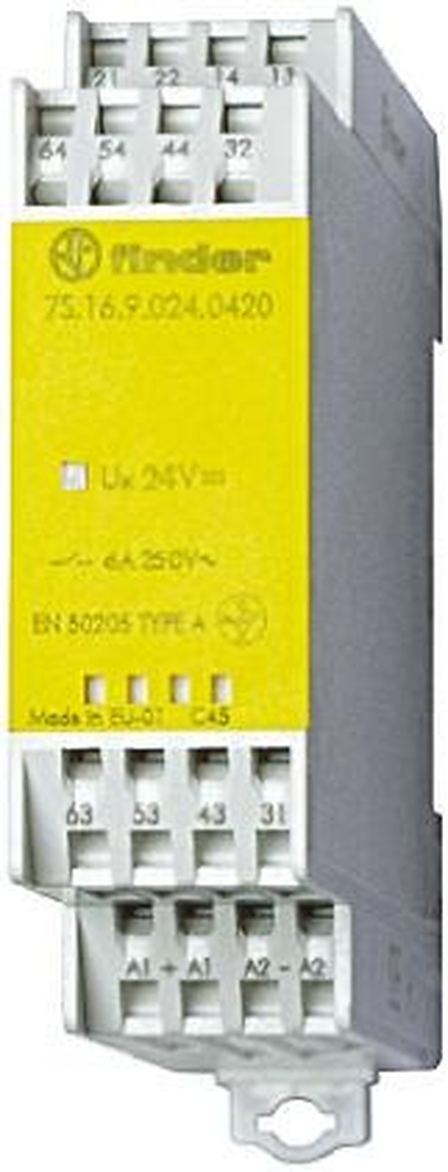 Finder PCB Force Guided Relay, 60V Coil Voltage, 4-Pole, DPDT