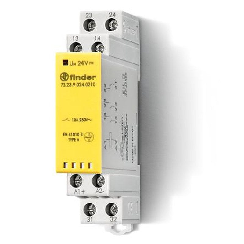 Finder DIN Rail Non-Latching Relay, 12V dc Coil, 10A Switching Current
