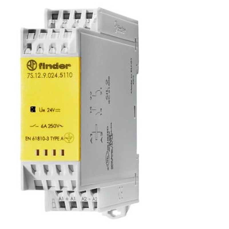 Finder DIN Rail Non-Latching Relay, 12V dc Coil, 6A Switching Current, SPDT