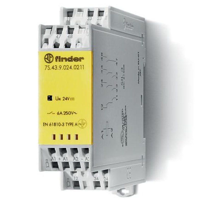 Finder DIN Rail Non-Latching Relay, 48V dc Coil, 6A Switching Current