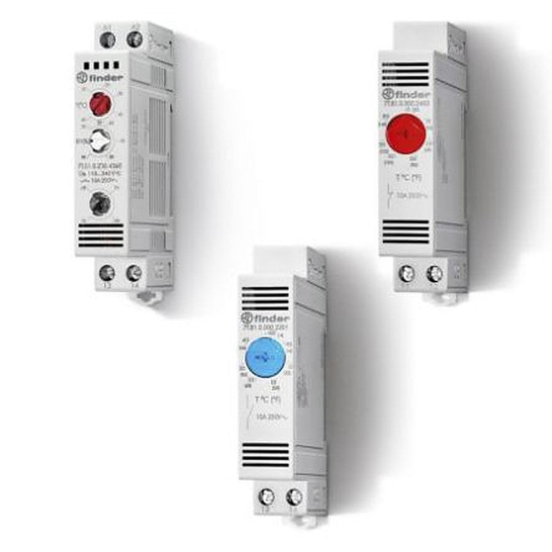 Finder 7T NC Enclosure Thermostat, 20 A, 250V ac, 60 °C, 0 °C
