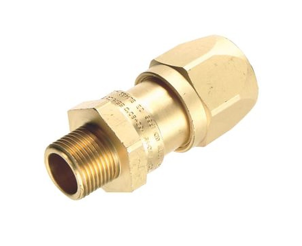 ABB Metallic, Conduit Fitting, 16 mm Nominal Size, 1/2 in, Nickel Plated Brass, Metallic IP68 rating