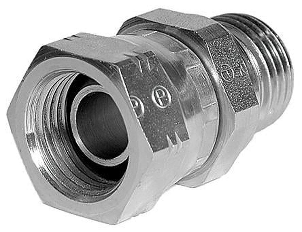 Parker 8-12F6MK4S Hydraulic Straight Threaded Adapter Female G, 60 °, Steel