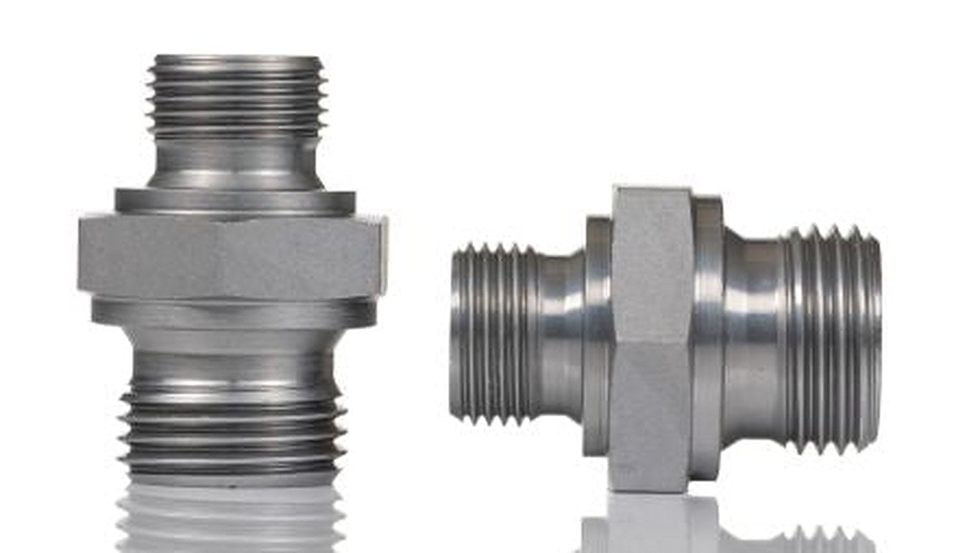 Parker 8-6HMK4S Hydraulic Straight Threaded Adapter Female, Male, 60 °, Steel, 0.38 in Hose ID