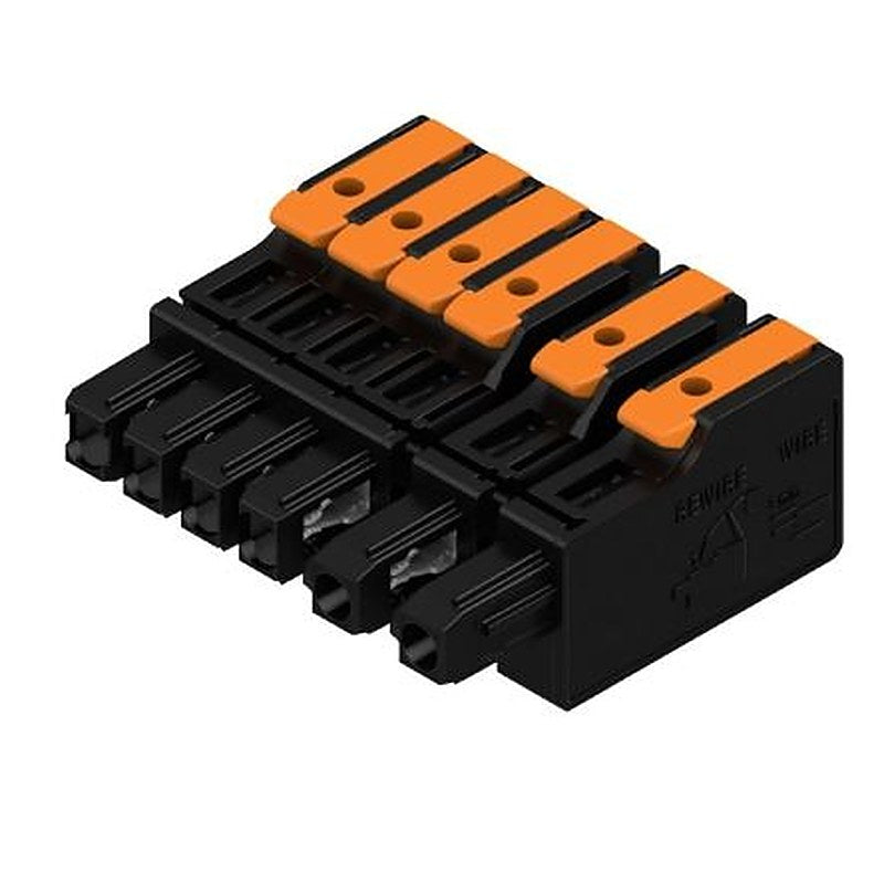 Weidmüller OMNIMATE 4.0 Series Pluggable Terminal Block Headers & Socket, 6-Contact, 7.5 mm Pitch, PCB, 1 Row
