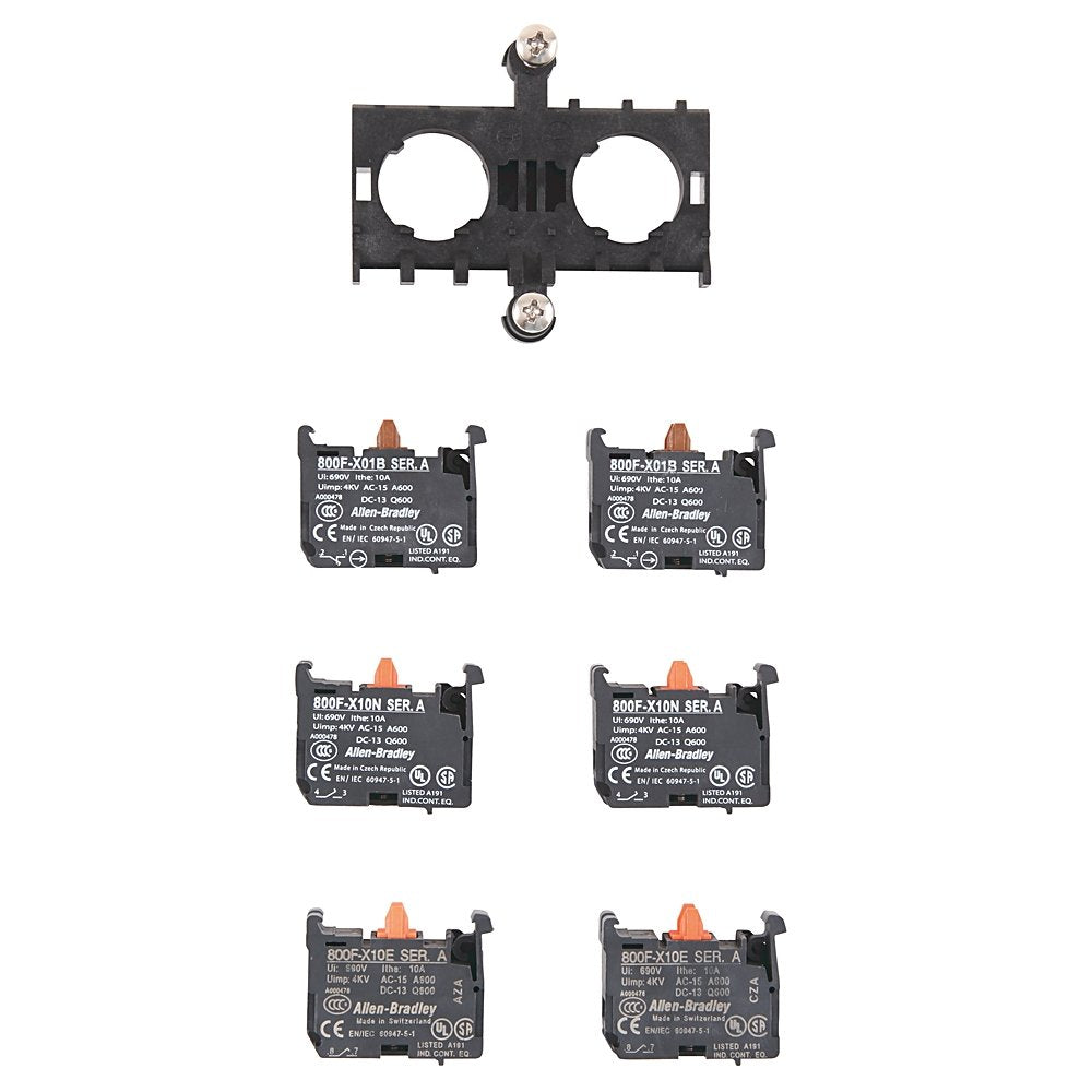 Contact Block Assembly, 2-Speed Operator, Electrical & Mechanical Interlock, 4 N.O. 2 N.C.