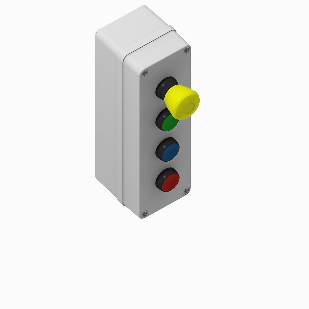 800F Assembled Stations with DeviceNet, Vertical, 4-hole/with legend frames, Pos 1:Non-Ill 2-Pos PP, Pos 1:Non-Ill Flush, Pos 1:Non-Ill Flush, Pos 1:Non-Ill Flush,