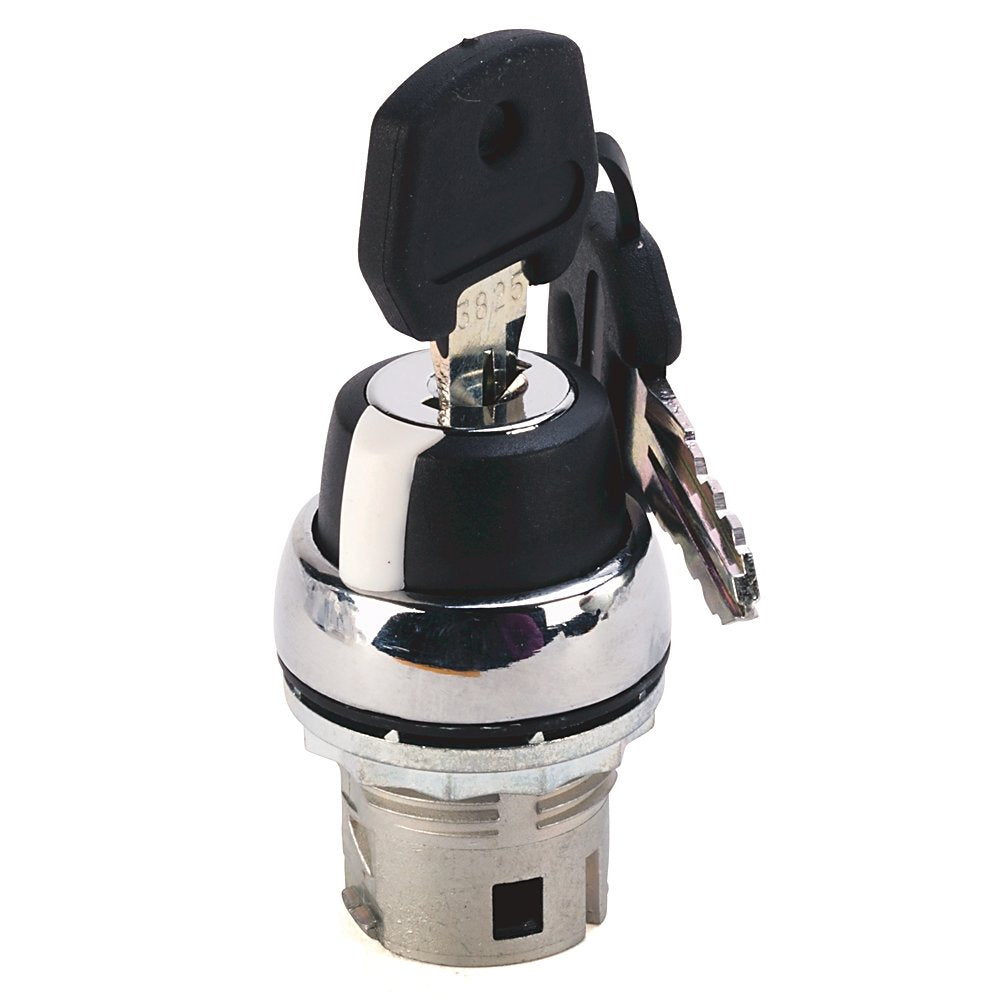 800F 2 Position Key Selector Switch - Metal, Maintained, All Key Removal, Key Code 4002 Standard Pack (Qty. 1)