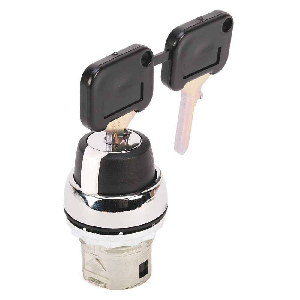 800F 3 Position Key Selector Switch - Metal, Maintained, Center Key Removal, Key Code 3825 (Standard) Standard Pack (Qty. 1)