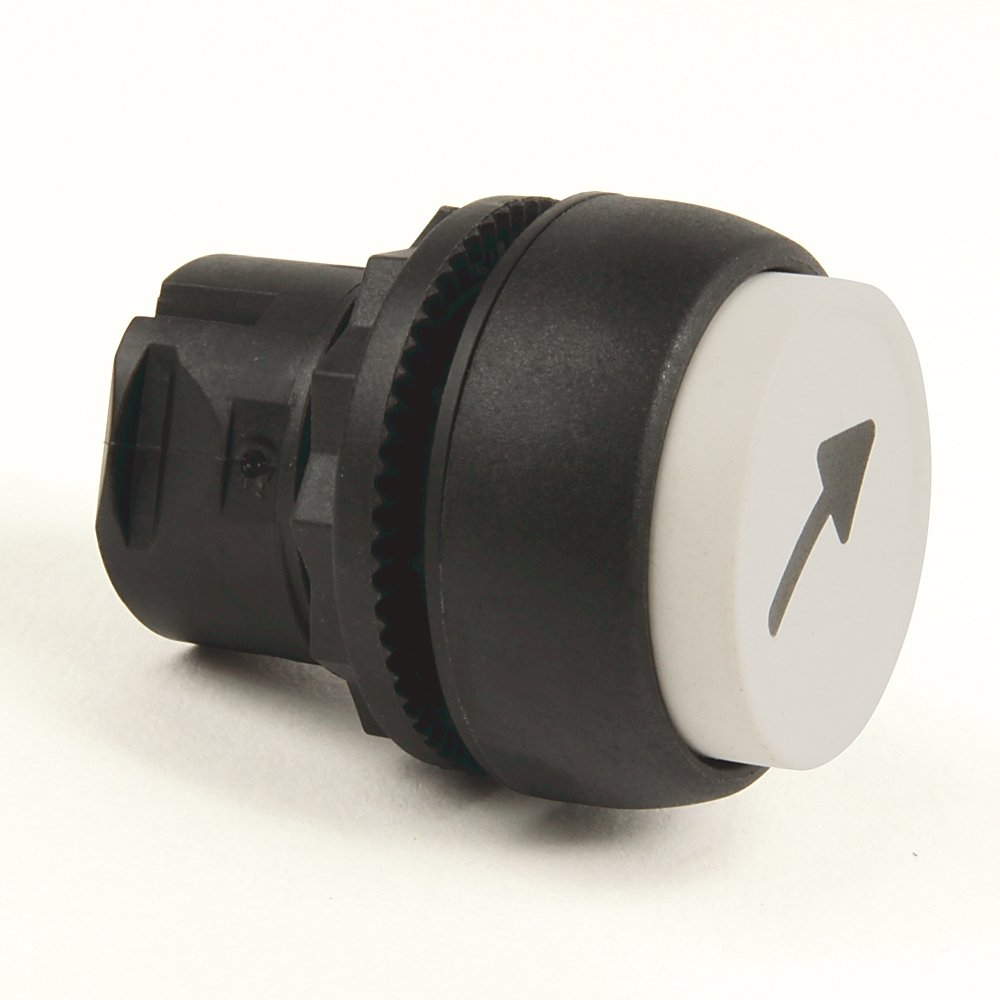 800F Push Button - Plastic, Extended, White, Arrow symbol, Standard Pack (Qty. 1)