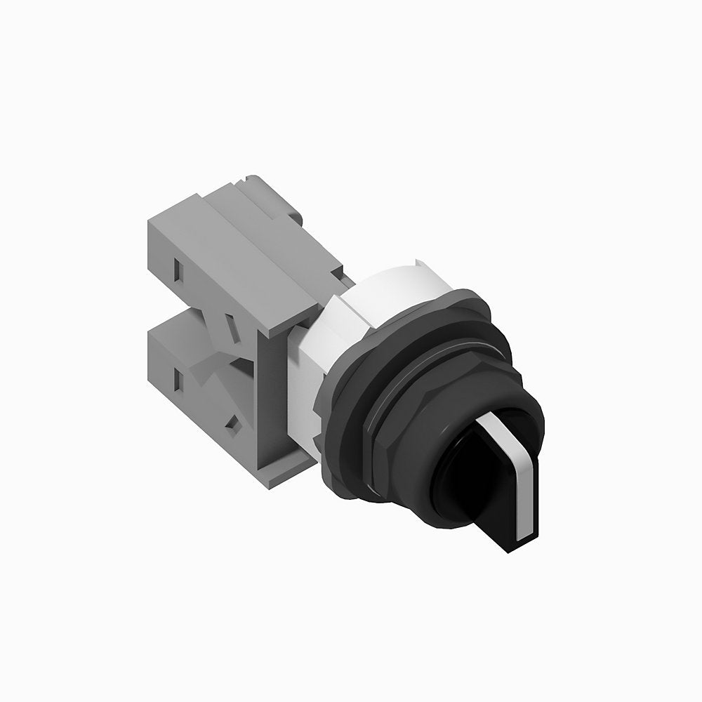 800H 3 Position Selector Switch , White, Std. Knob Maint., 3 Position, Cam and Contact Blocks, Code R for 800H , Yes