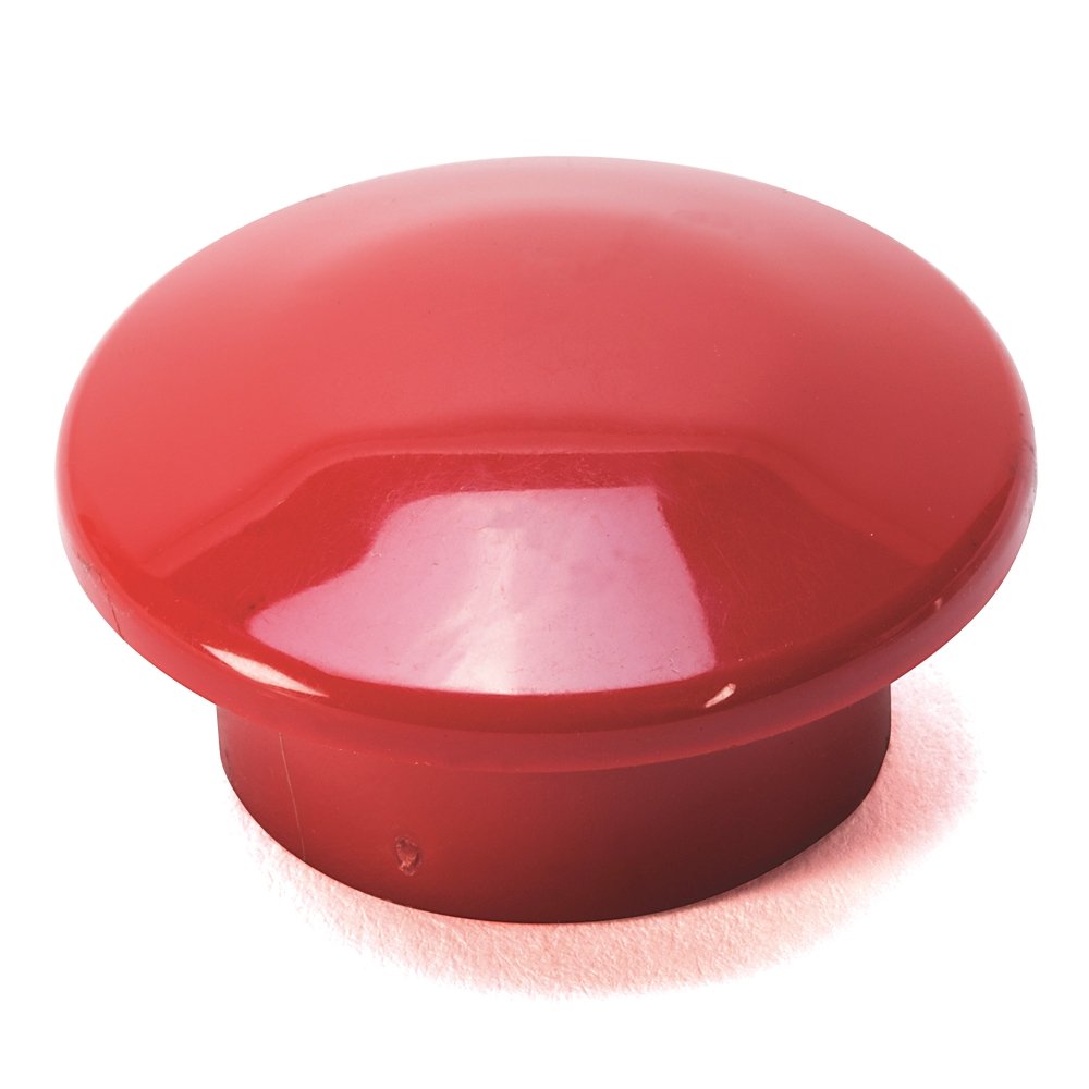 800T and 800H Accessories, 800H Non-Illuminated Plastic Mushroom Cap, Red