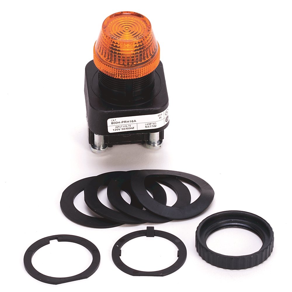 30.5mm Type 4/4X/13 Pilot Light, Xfmr, No Test Option, LED, Red, 480V AC 50/60 Hz