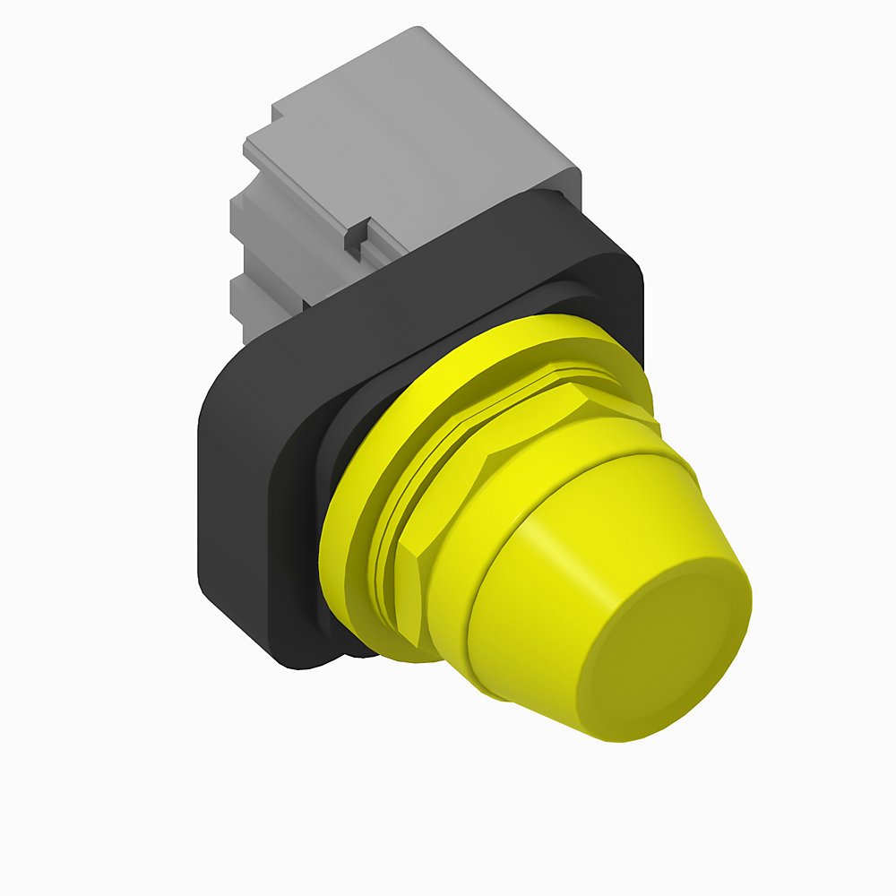 30.5mm Type 4/4X/13 Pilot Light, Full Voltage, No Test Option, Incand., Yellow, 24V AC/DC